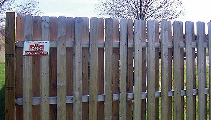 wooden slat fence